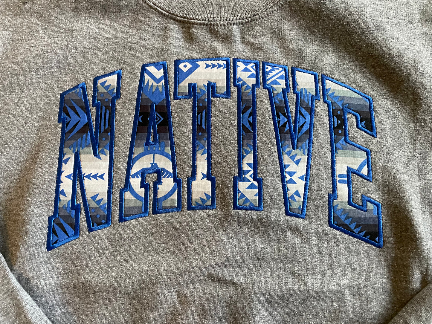 Royal Blue and Gray Crewneck