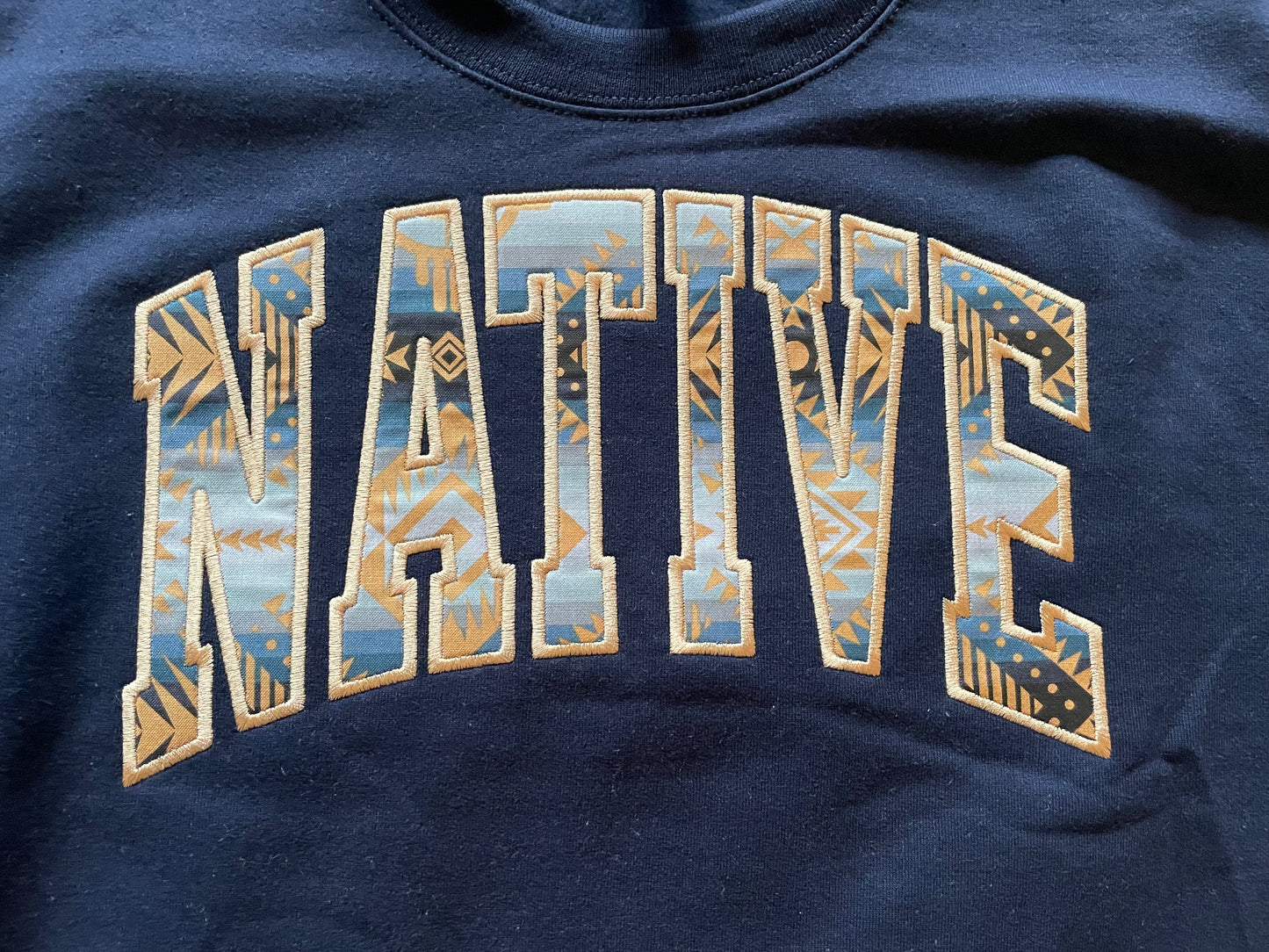 Blue and Gold Thunderbird Crewneck