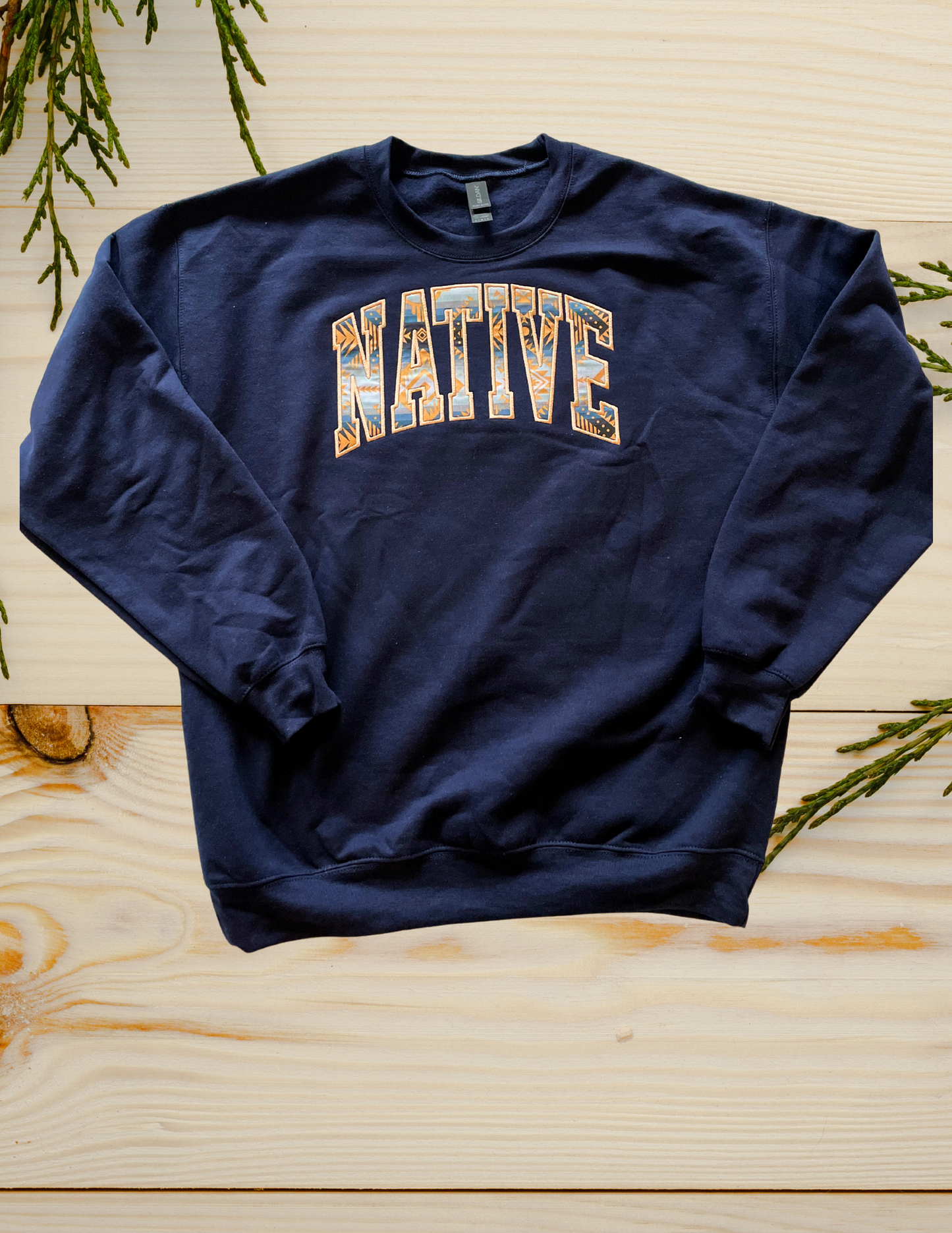 Blue and Gold Thunderbird Crewneck