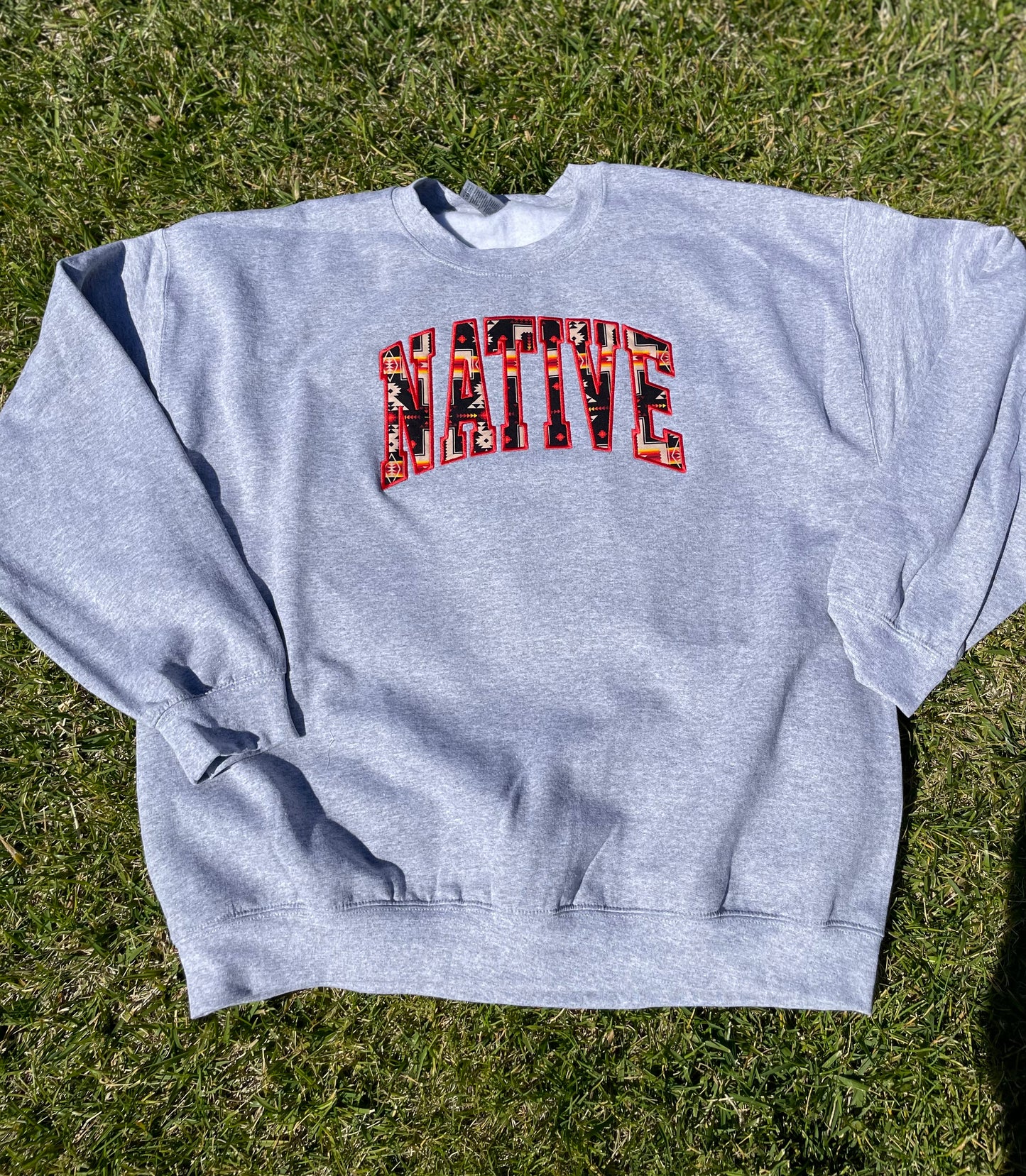 NATIVE College Crew Neck Gray