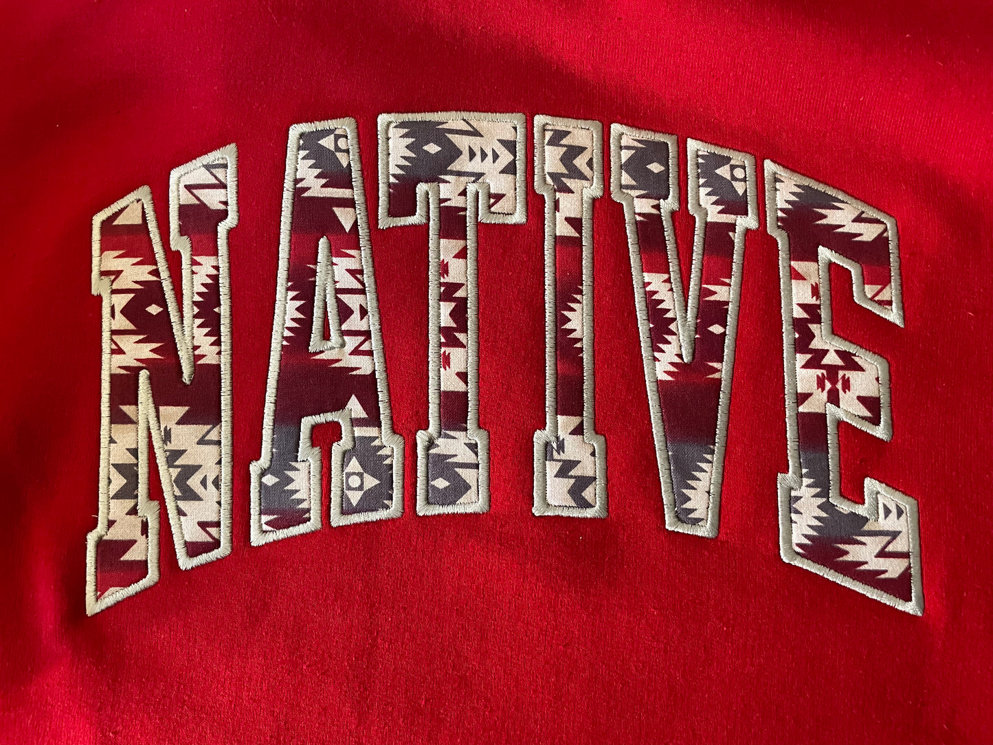 NATIVE College Crewneck Red