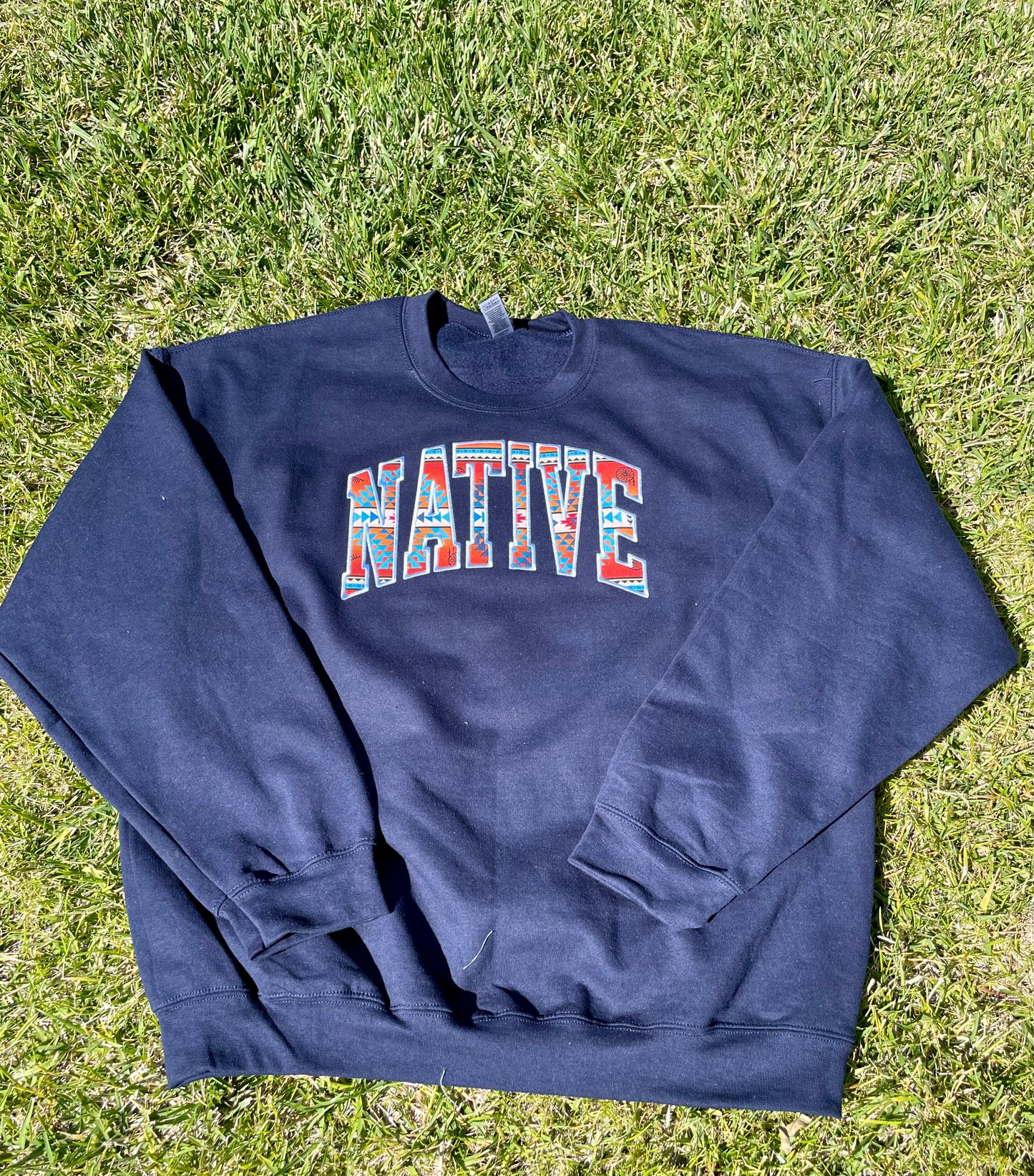 NATIVE College Crewneck Navy Blue