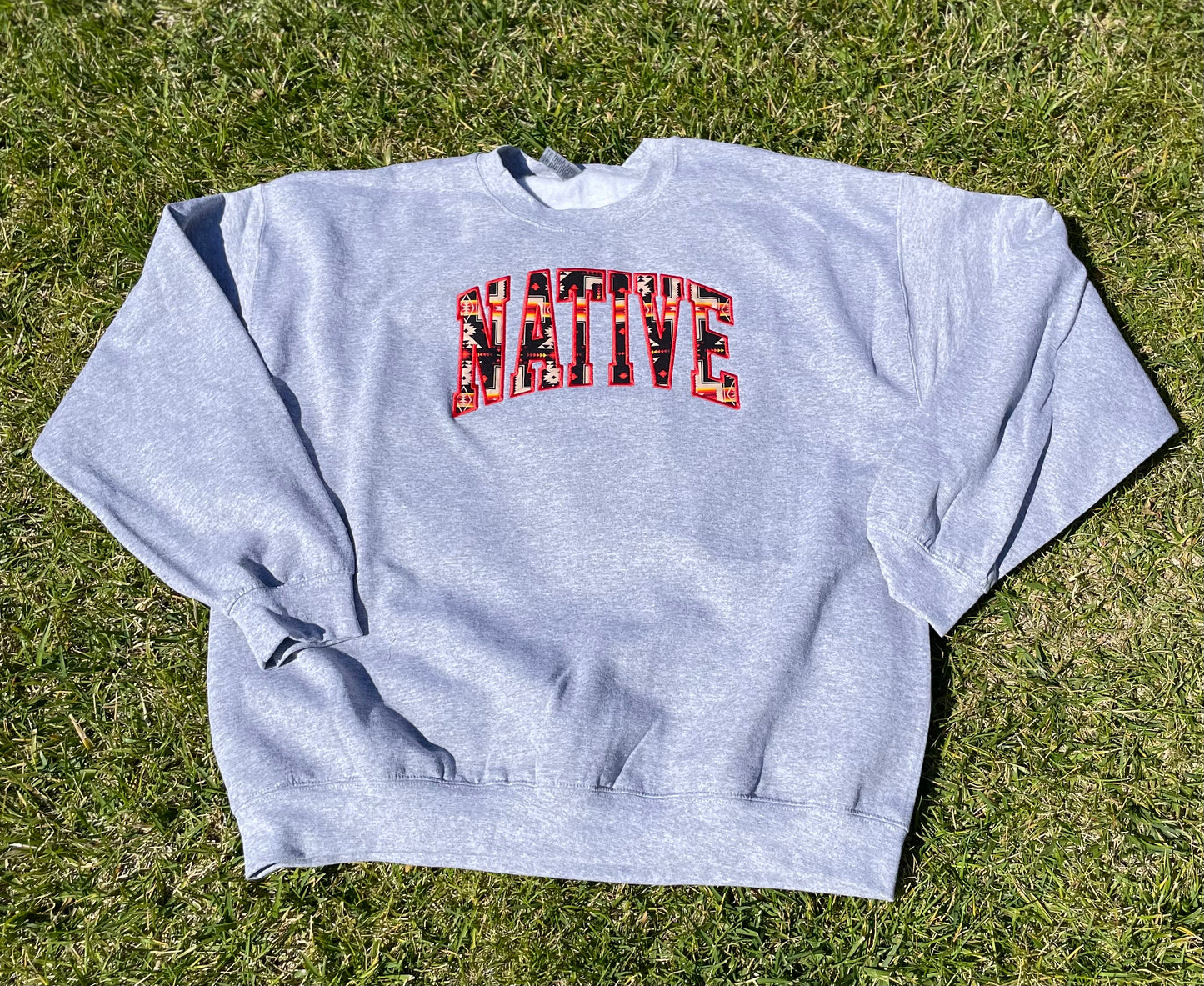 NATIVE College Crew Neck Gray