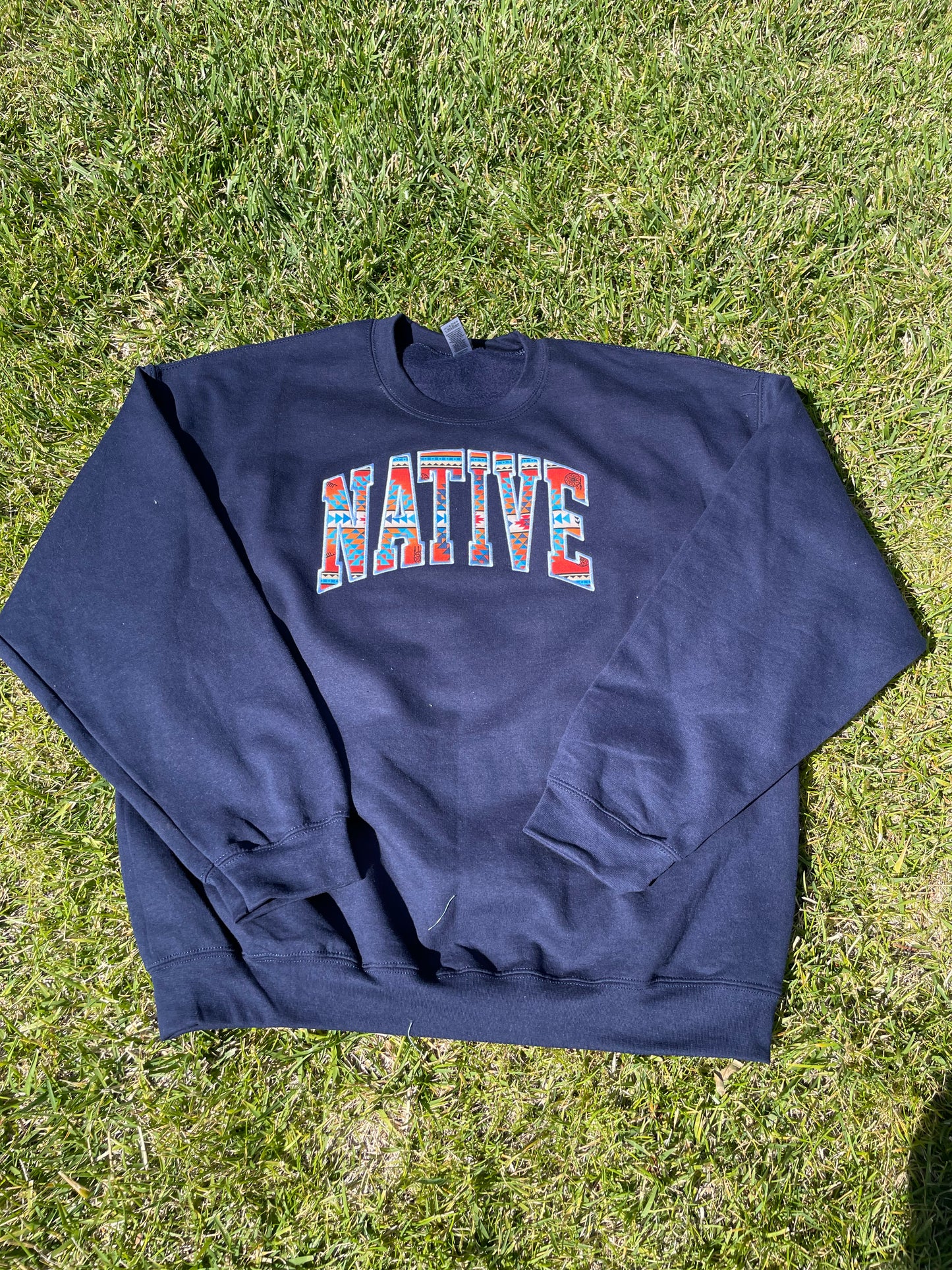 NATIVE College Crewneck Navy Blue