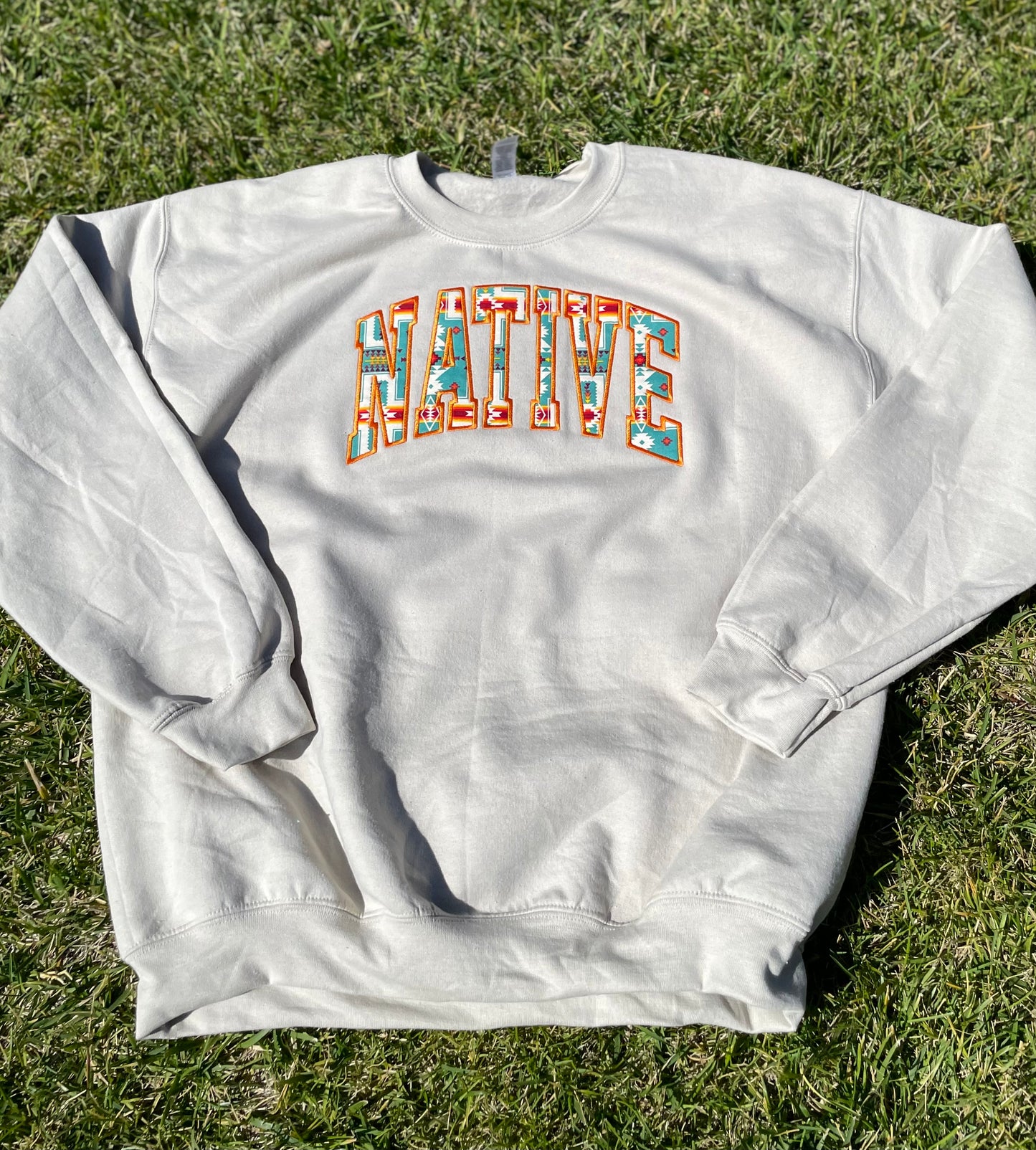 NATIVE College Crew Neck Khaki