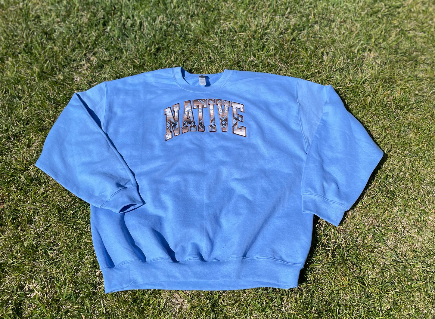 NATIVE College Crewneck Light Blue