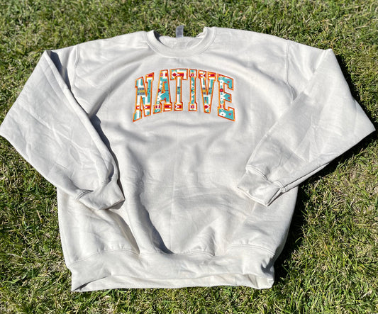 NATIVE College Crew Neck Khaki