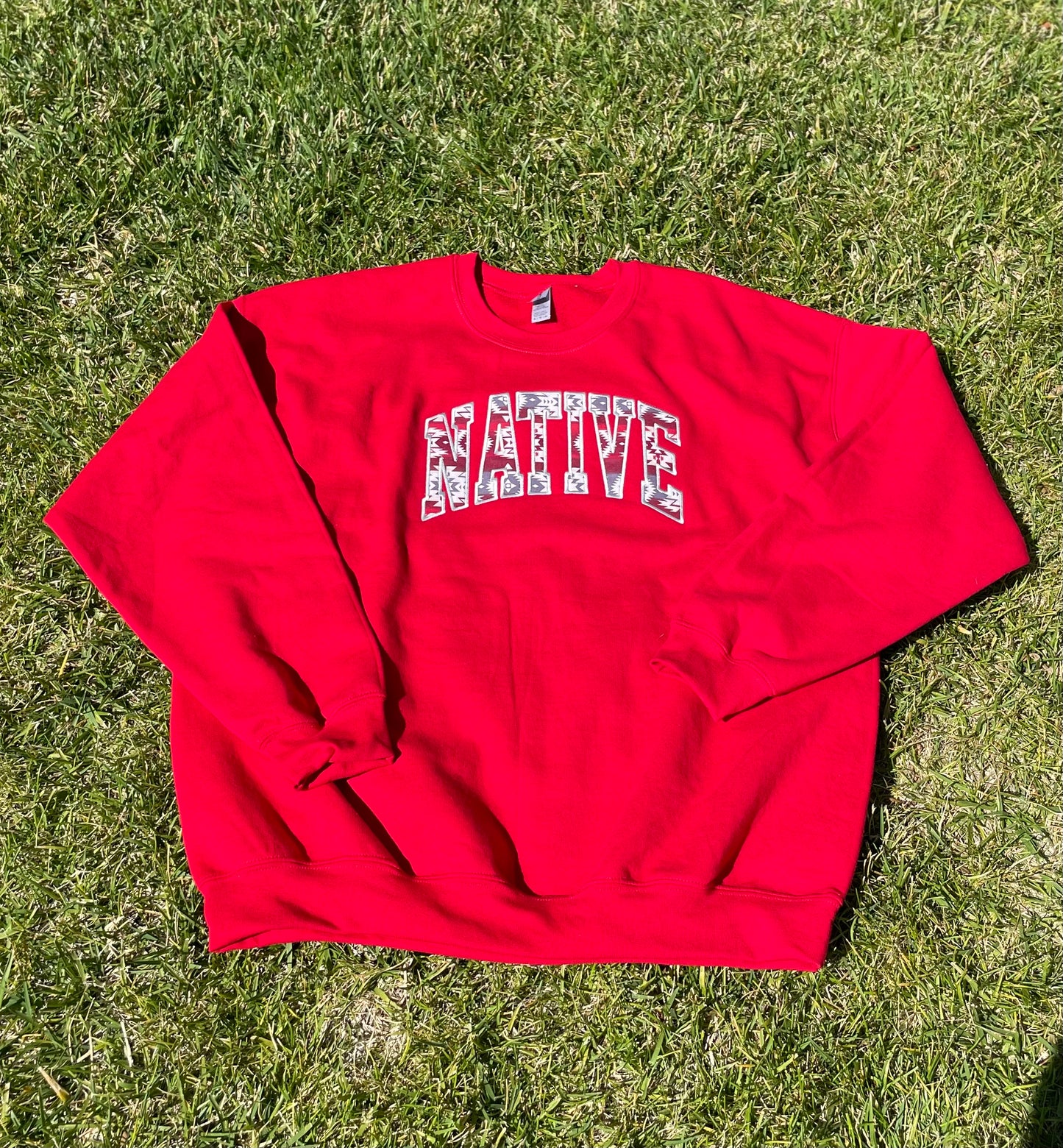 NATIVE College Crewneck Red